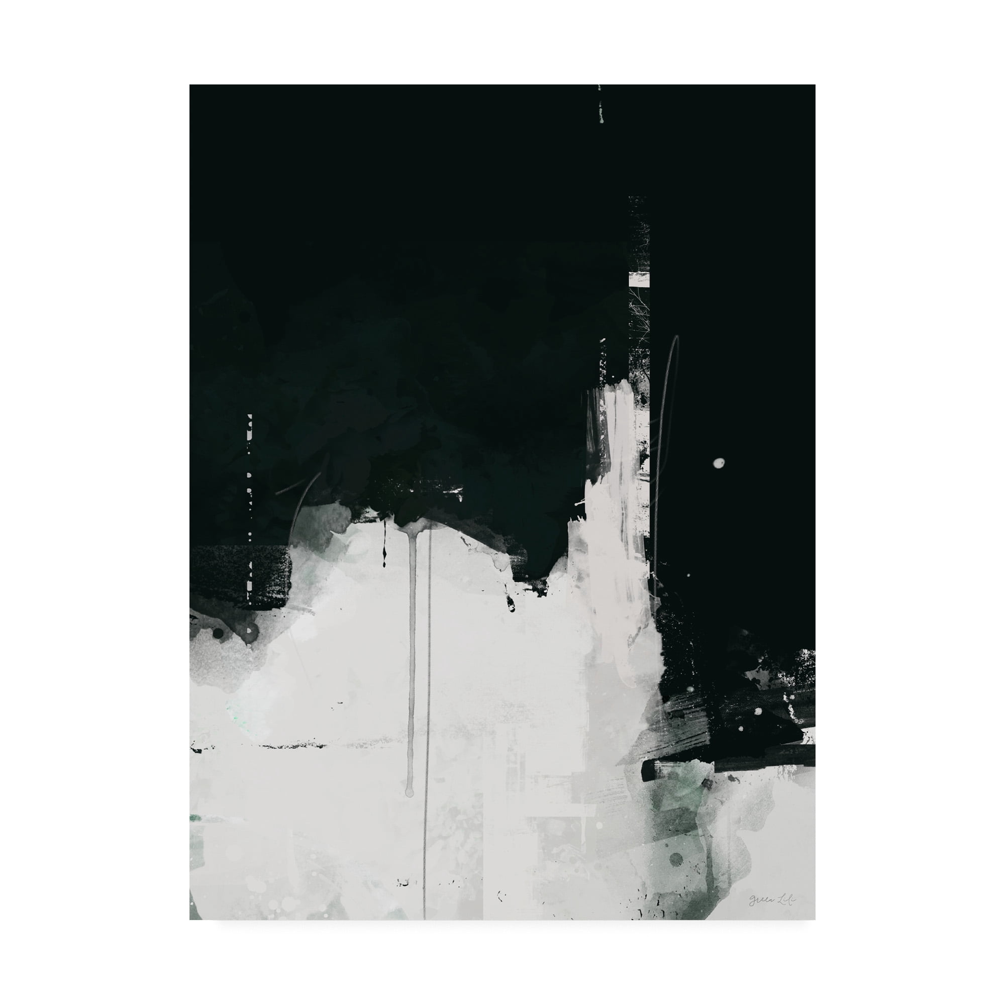 Trademark Fine Art 'Nightfall Black And White' Canvas Art by Green Lili