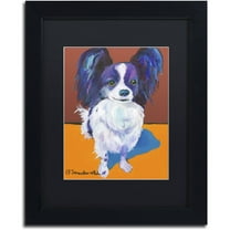Trademark Fine Art "Nik" Canvas Art by Pat Saunders-White, Black Matte, Black Frame