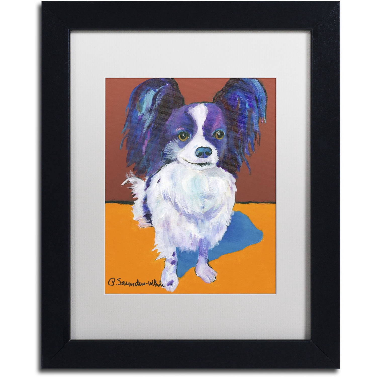 Trademark Fine Art "Nik" Canvas Art by Pat Saunders-White, White Matte, Black Frame