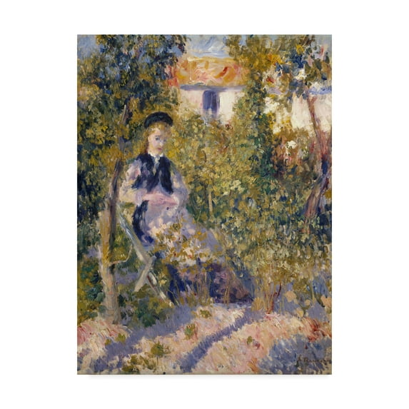 Trademark Fine Art 'Nini In The Garden' Canvas Art by Pierre Auguste Renoir