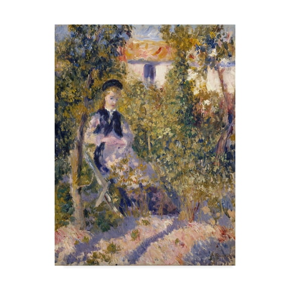Trademark Fine Art 'Nini In The Garden' Canvas Art by Pierre Auguste Renoir