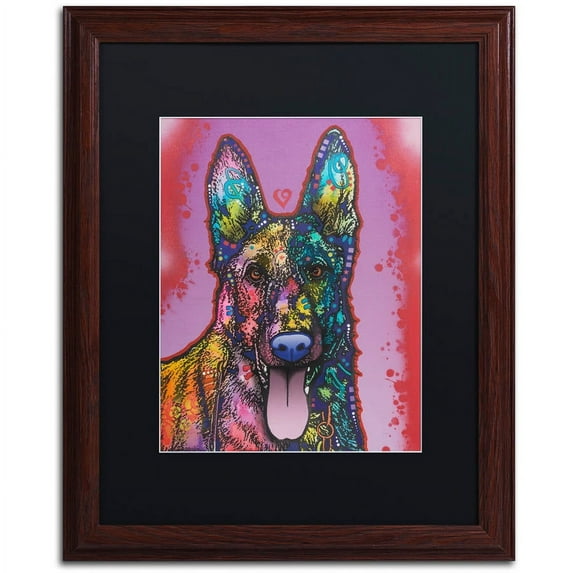 Trademark Fine Art "Ninja" Canvas Art by Dean Russo, Black Matte, Wood Frame