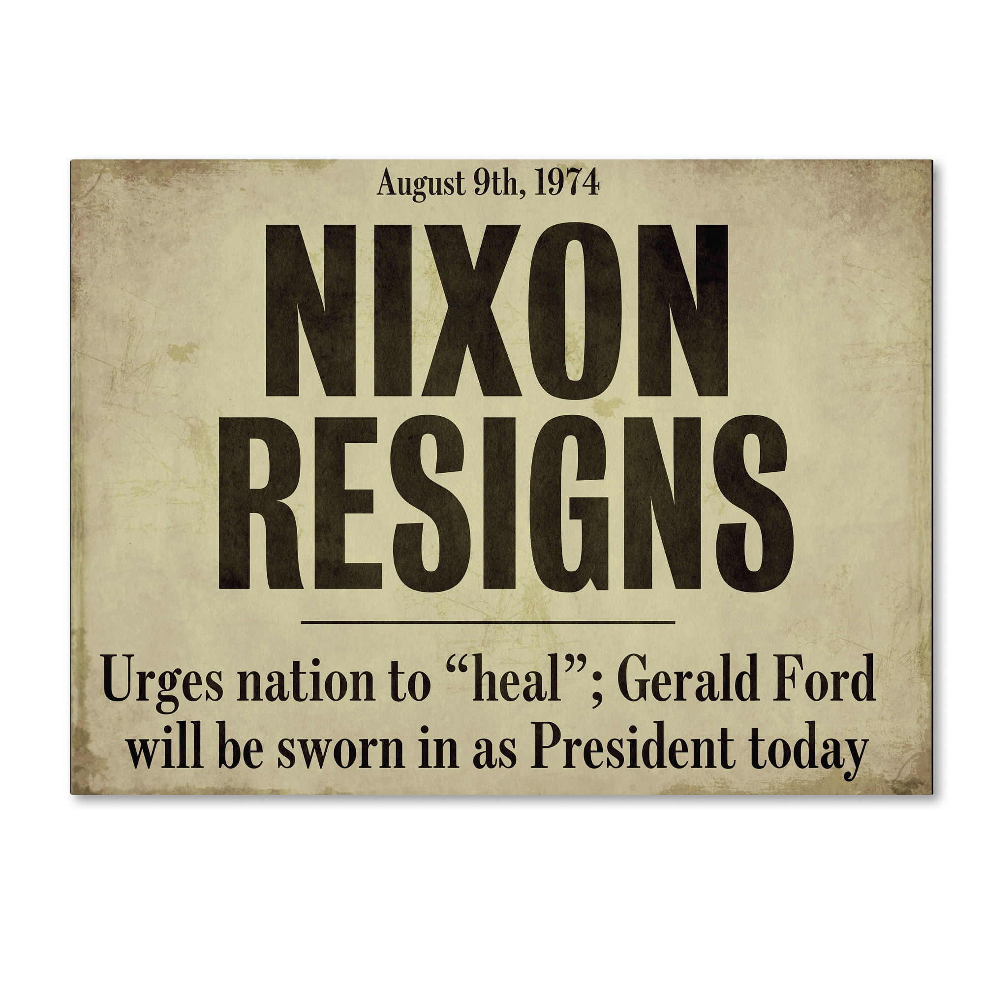 Trademark Fine Art "Nixon" Canvas Art by Color Bakery