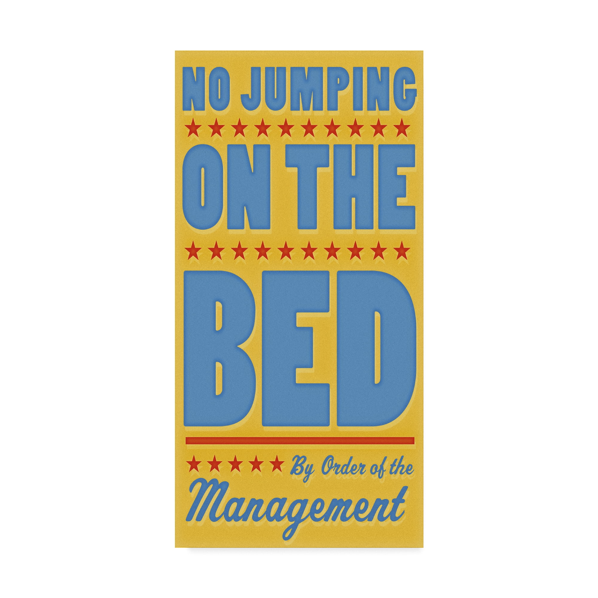 Trademark Fine Art 'No Jumping On The Bed Orange' Canvas Art by John W. Golden