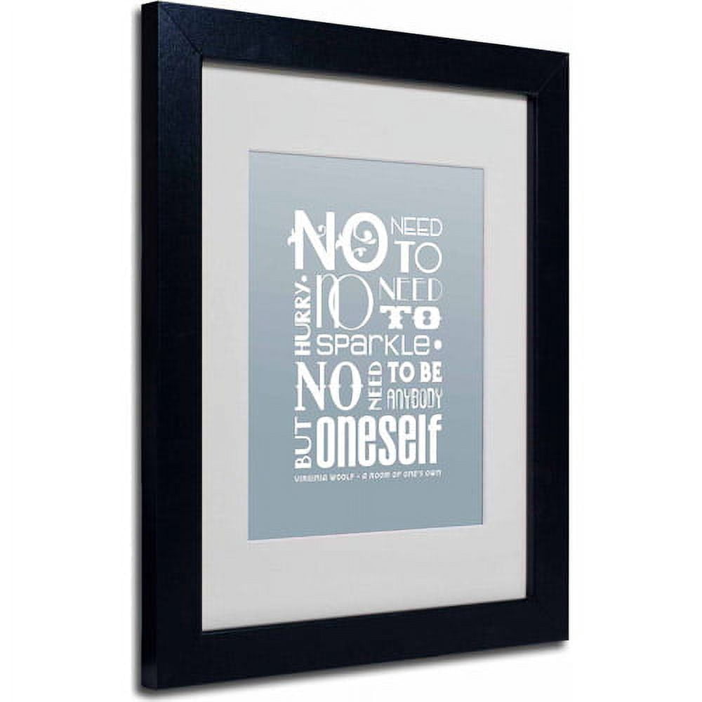 Trademark Fine Art "No Need to Sparkle" Canvas Art by Megan Romo, Black Frame
