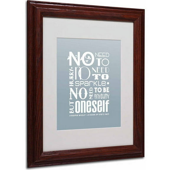Trademark Fine Art "No Need to Sparkle" Canvas Art by Megan Romo, Wood Frame