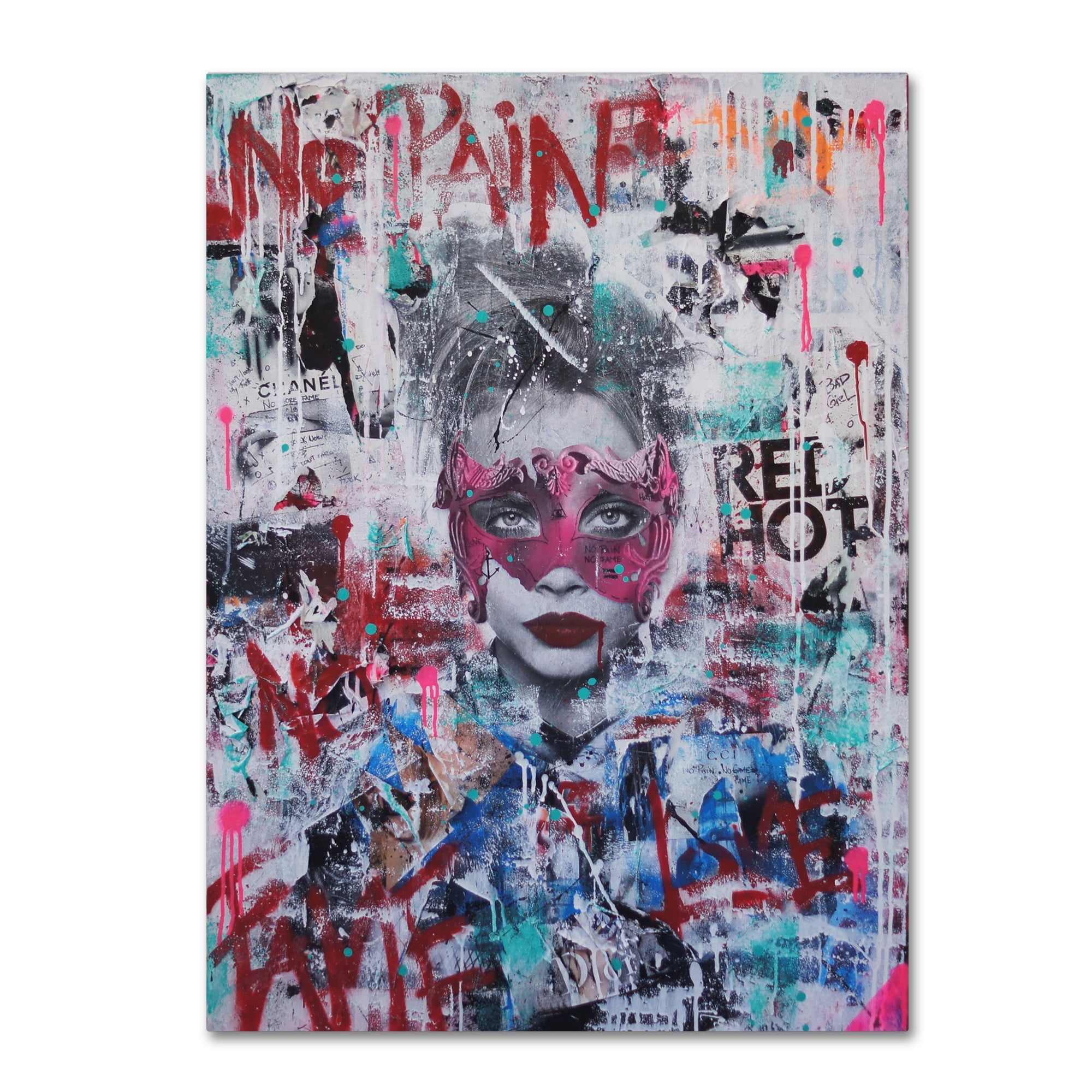 Trademark Fine Art 'No Pain No Fame (Cara)' Canvas Art by Sr.LaSso