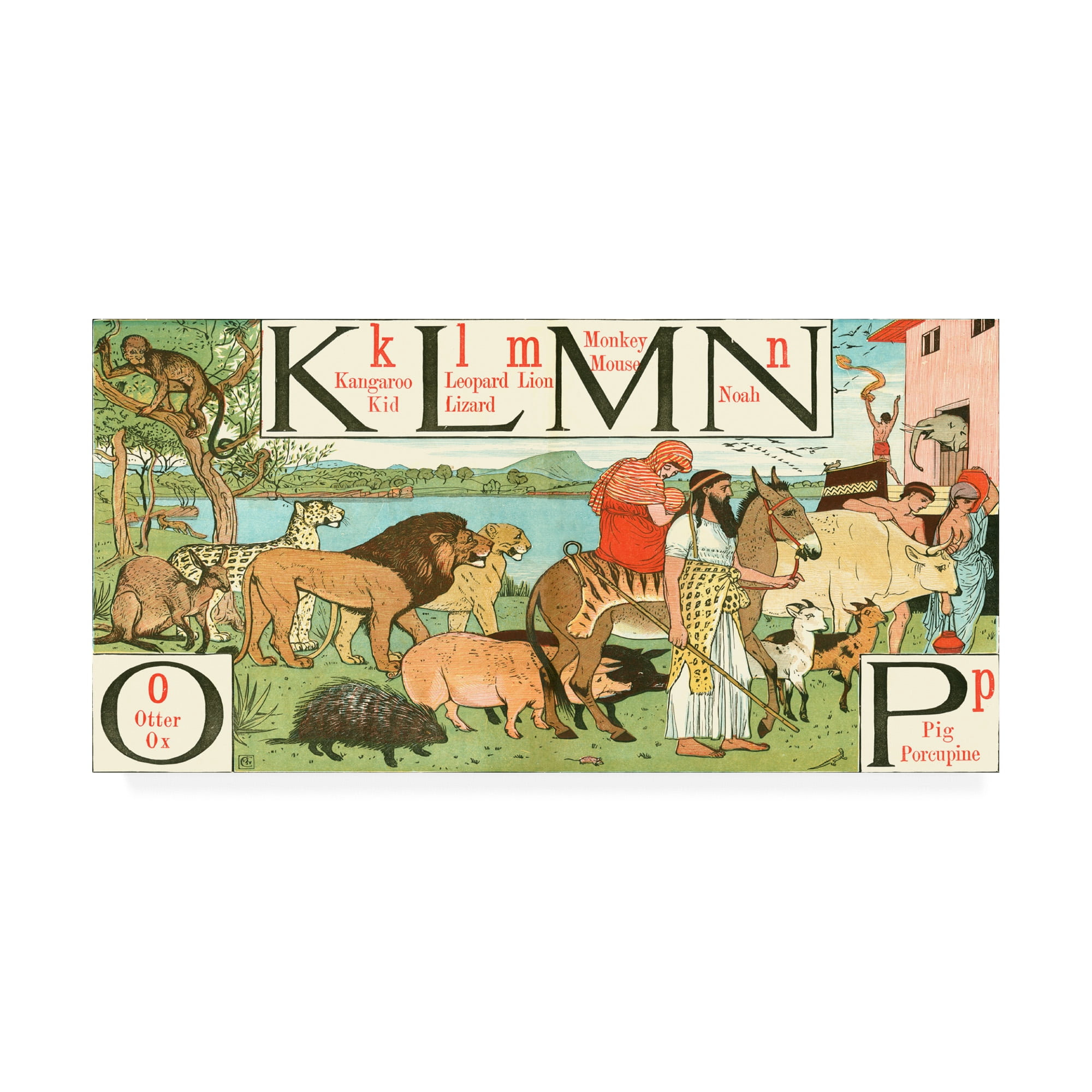 Trademark Fine Art 'Noahs Alphabet IV Childrens Art' Canvas Art by Walter Crane