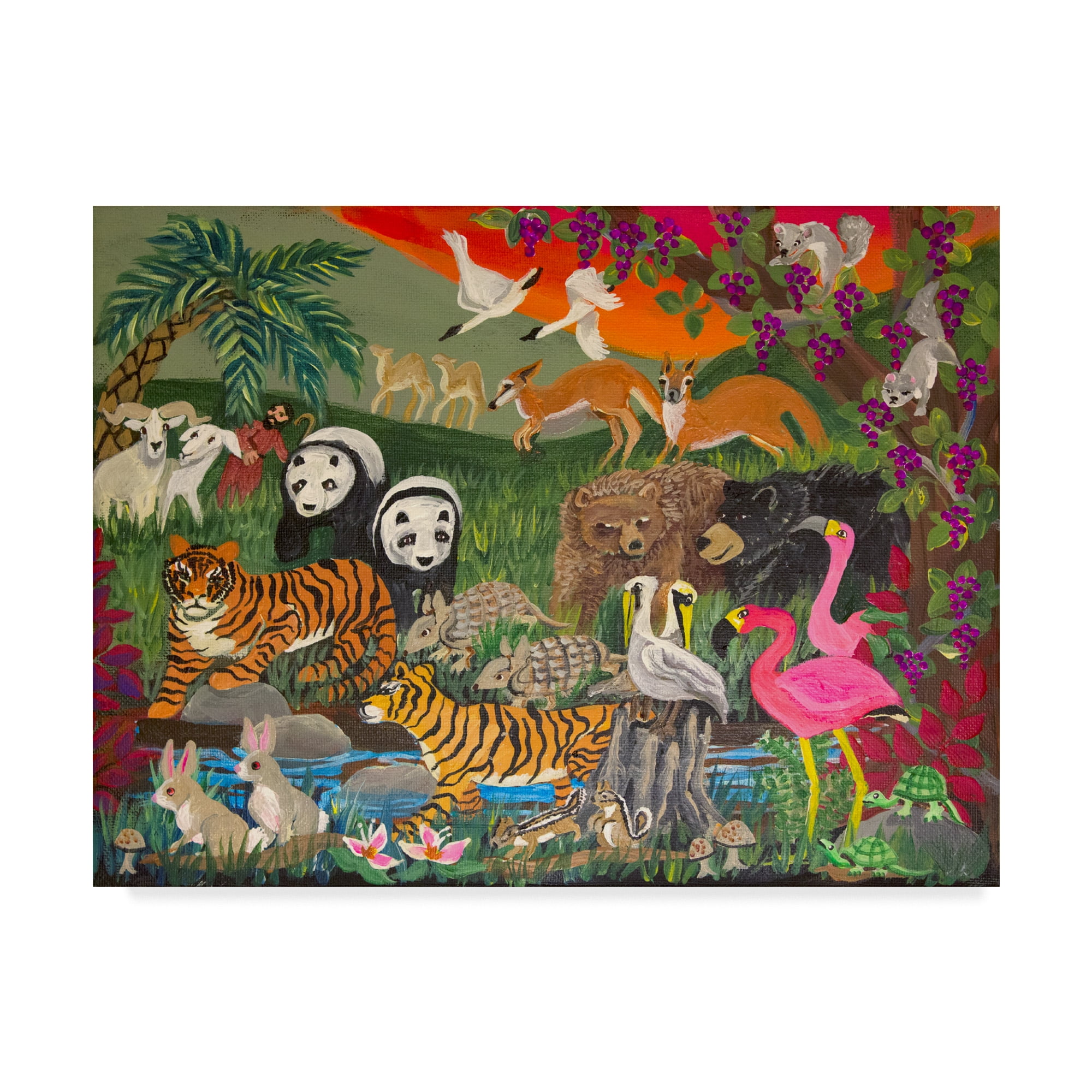 Trademark Fine Art 'Noahs Ark Panel 3' Canvas Art by Carol Salas