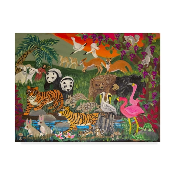 Trademark Fine Art 'Noahs Ark Panel 3' Canvas Art by Carol Salas