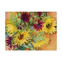 Trademark Fine Art 'Nodding Heads Sunflowers' Canvas Art by Joanne Porter