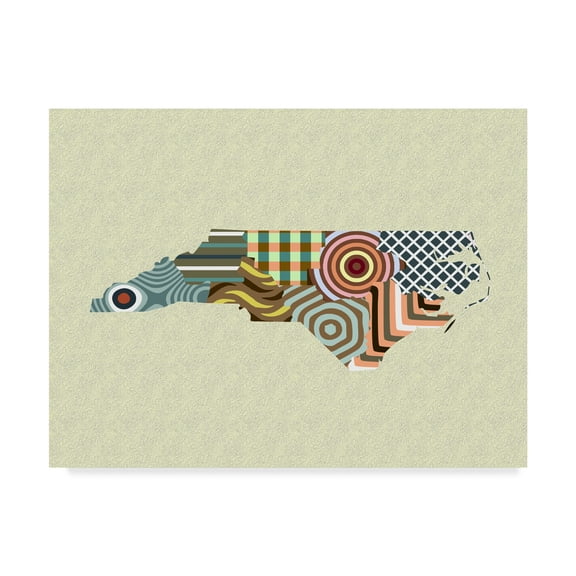 Trademark Fine Art 'North Carolina State Map' Canvas Art by Lanre Adefioye