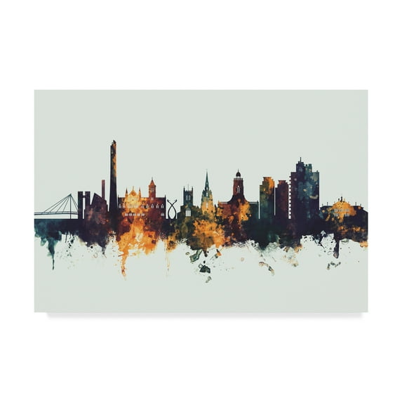 Trademark Fine Art 'Northampton England Skyline IV' Canvas Art by Michael Tompsett