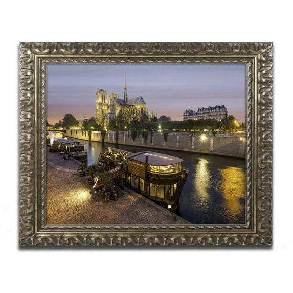 Trademark Fine Art "Notre Dame de Paris in Colors" Canvas Art by Mathieu Rivrin, Gold Ornate Frame