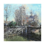 Trademark Fine Art 'Notre Dame on the Seine' Canvas Art by Mark Lagu