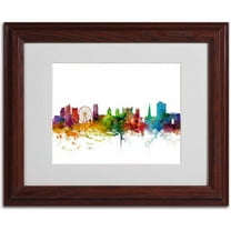 Trademark Fine Art "Nottingham England Skyline II" Canvas Art by Michael Tompsett, Wood Frame