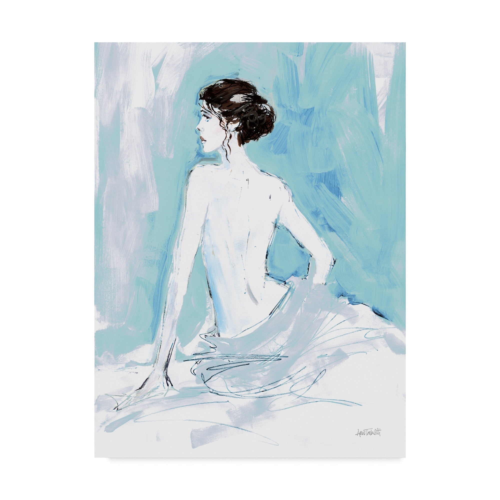 Trademark Fine Art 'Nude II' Canvas Art by Anne Tavoletti