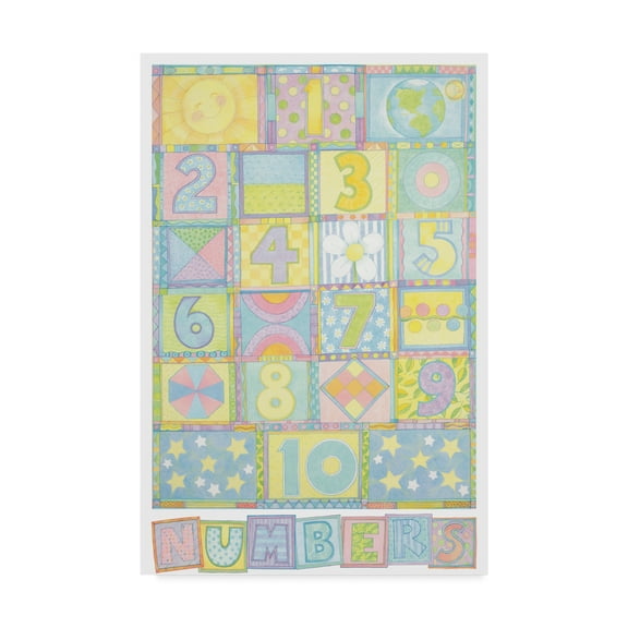 Trademark Fine Art 'Numbers Pastel' Canvas Art by Cheryl Piperberg