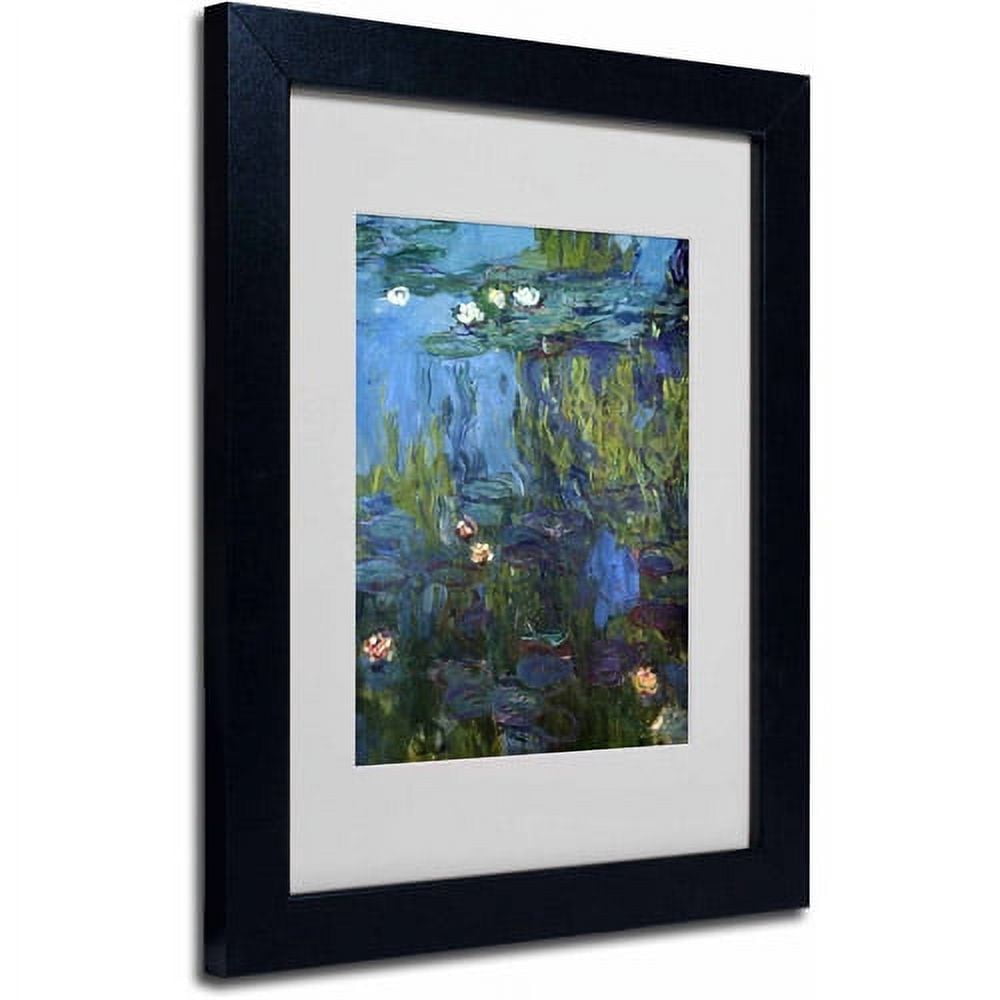 Trademark Fine Art "Nympheas 1914-17" Canvas Art by Claude Monet, Black Frame