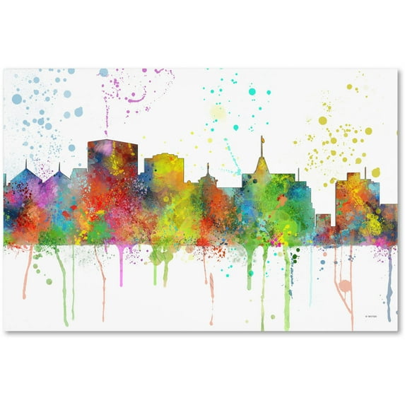 Trademark Fine Art "Oakland California Skyline Mclr-1" Canvas Art by Marlene Watson