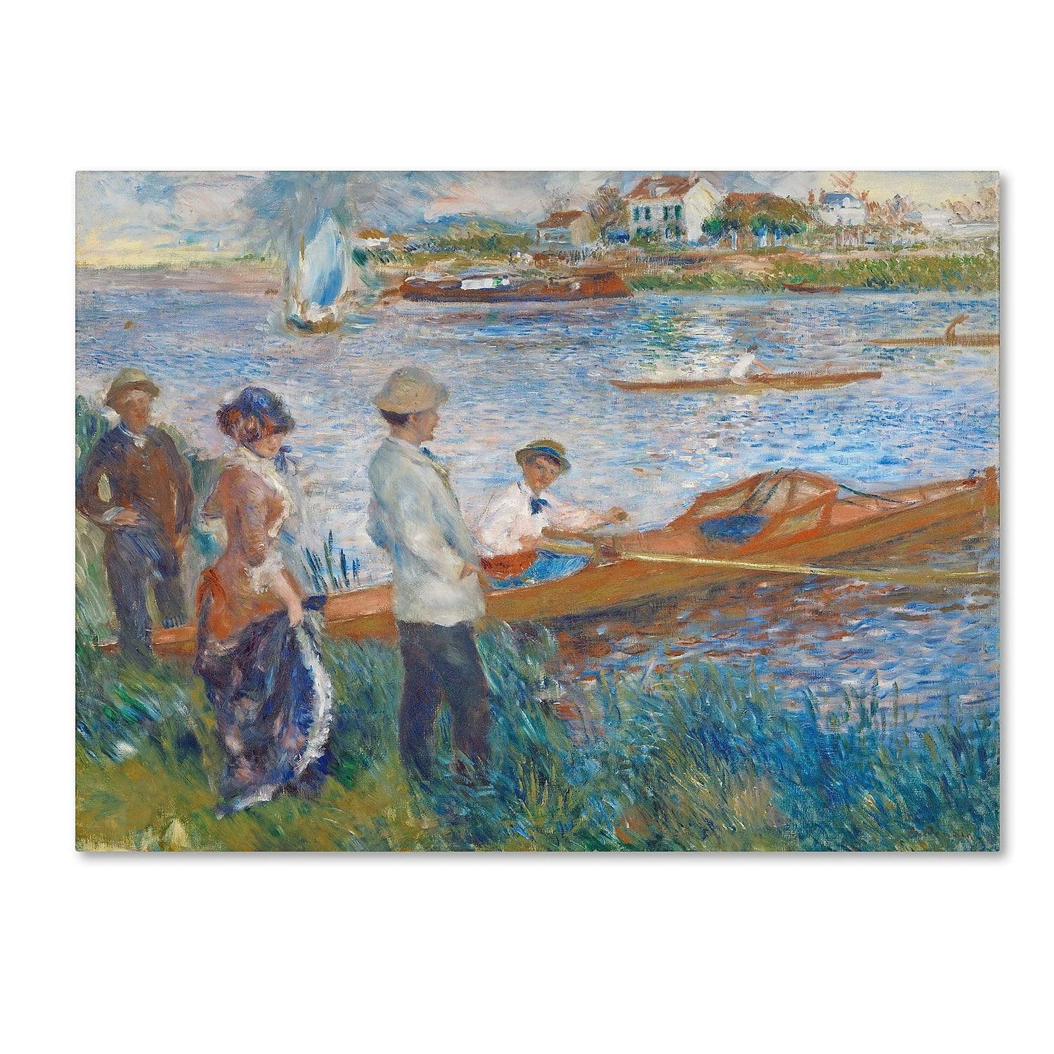 Trademark Fine Art "Oarsmen at Chatou" 1879 Canvas Art by Pierre-Auguste Renoir