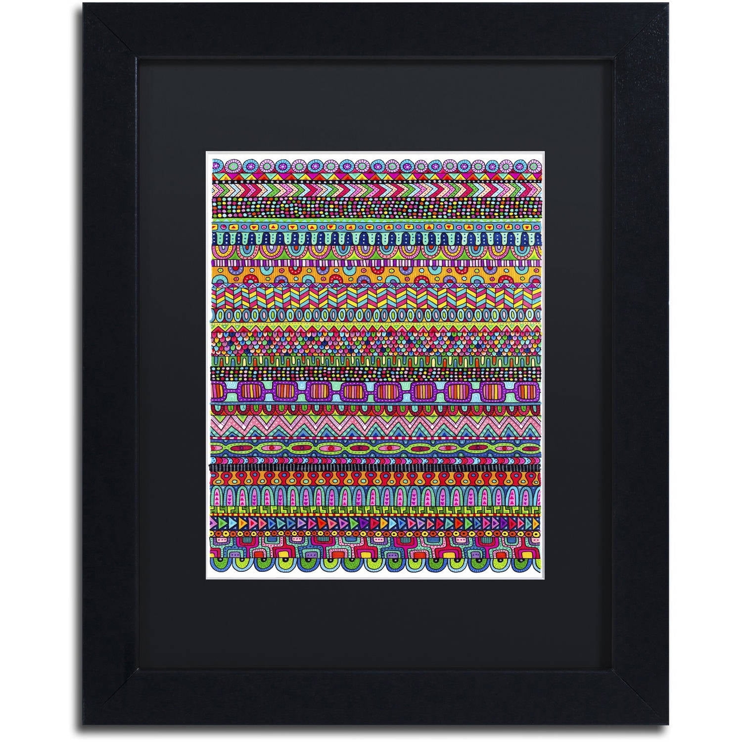 Trademark Fine Art "Oaxaca Mat" Canvas Art by Hello Angel, Black Matte, Black Frame