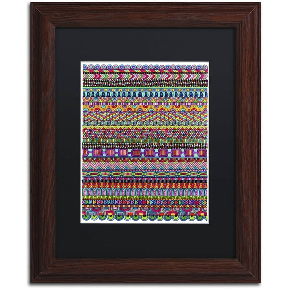 Trademark Fine Art "Oaxaca Mat" Canvas Art by Hello Angel, Black Matte, Wood Frame