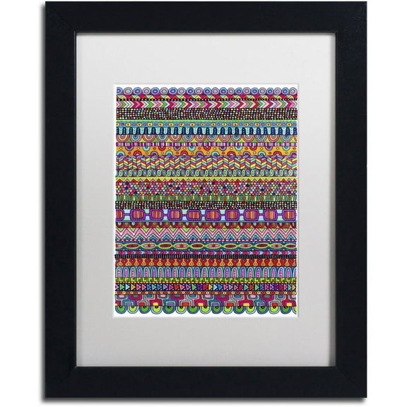 Trademark Fine Art "Oaxaca Mat" Canvas Art by Hello Angel, White Matte, Black Frame