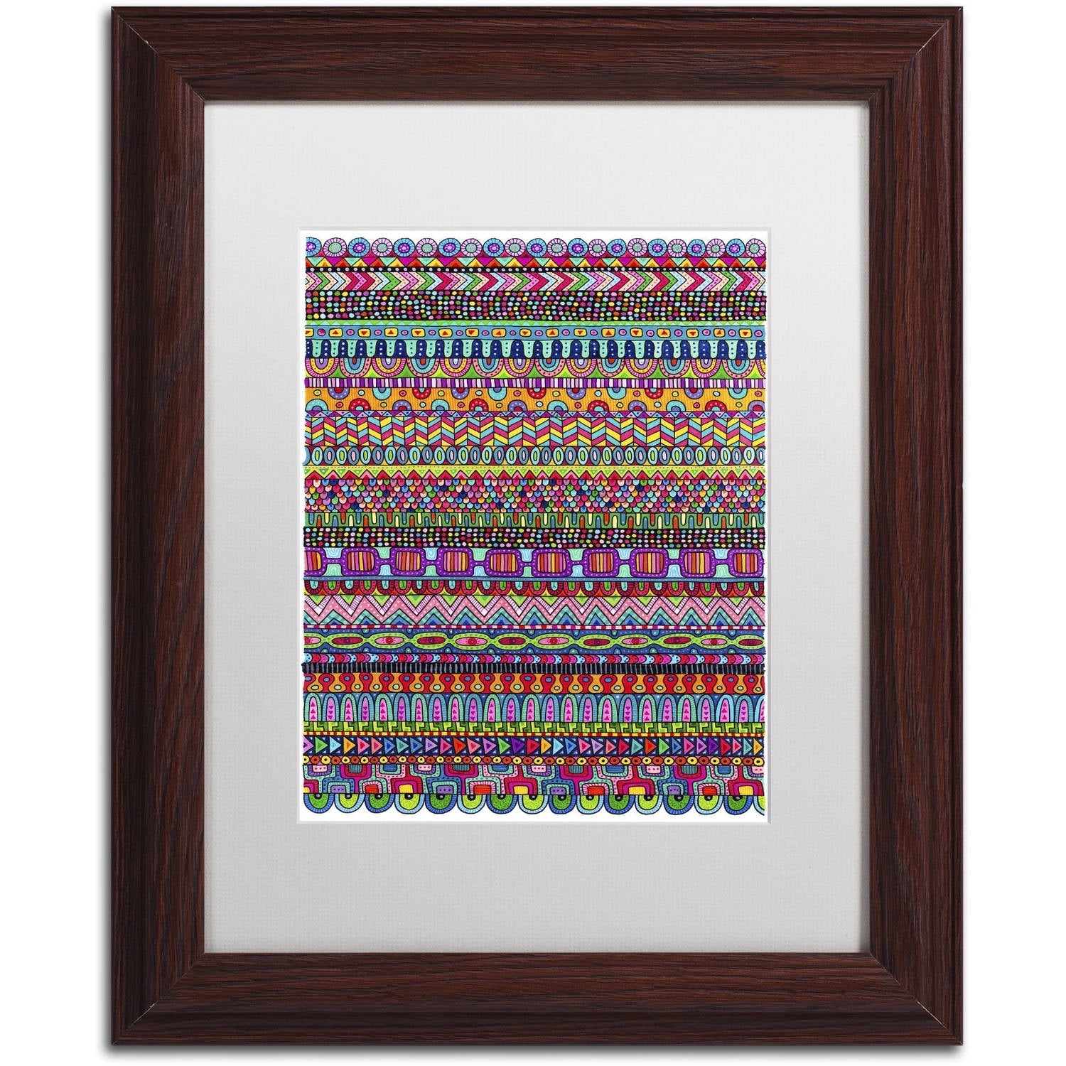 Trademark Fine Art "Oaxaca Mat" Canvas Art by Hello Angel, White Matte, Wood Frame