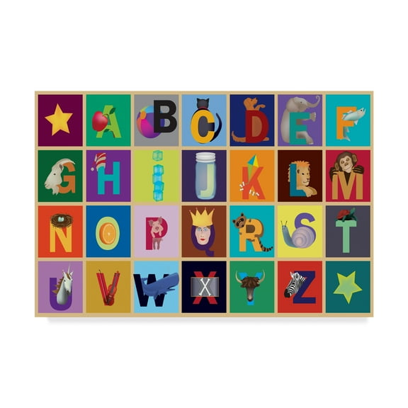 Trademark Fine Art 'Object ABC' Canvas Art by Ali Lynne