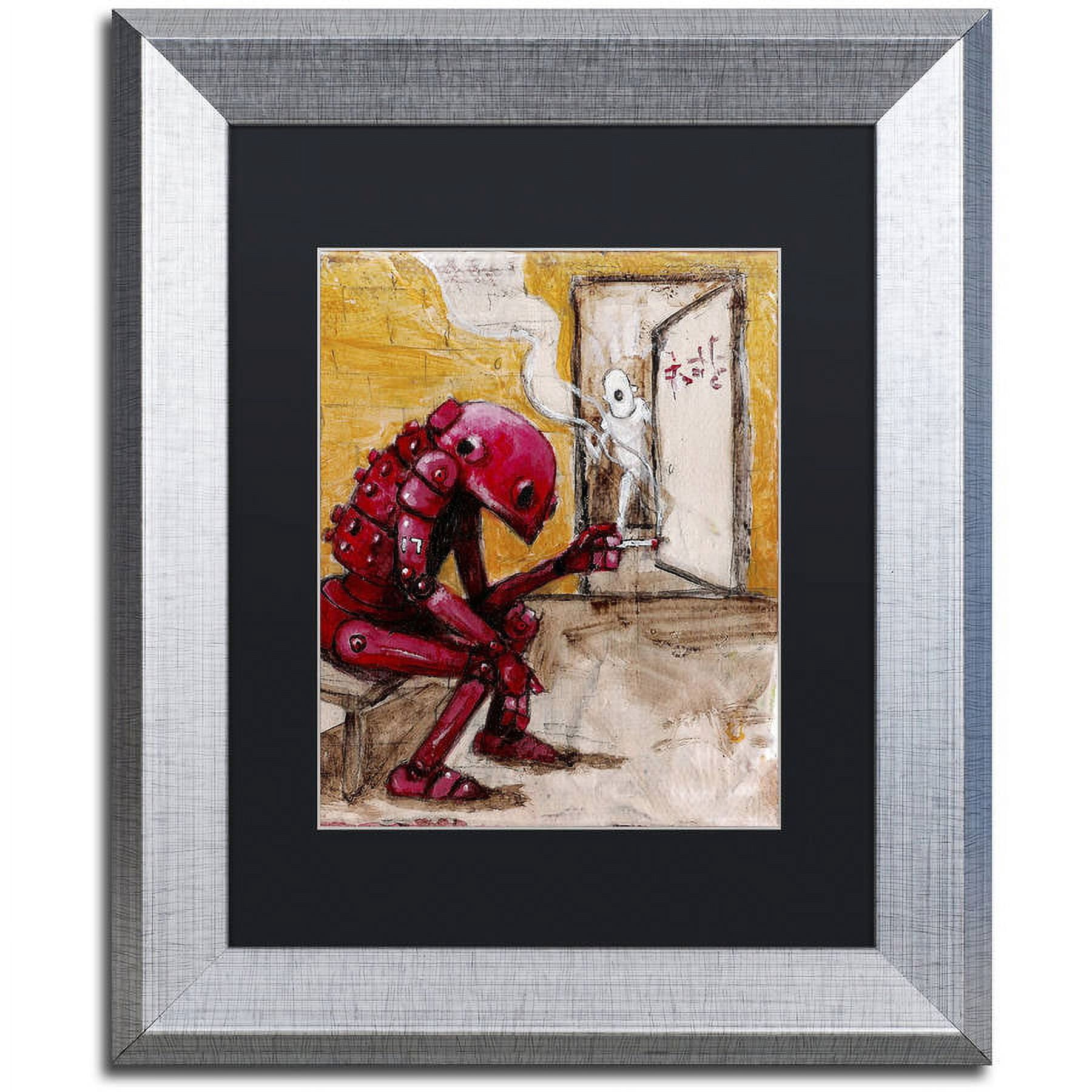 Trademark Fine Art 'Obsolete' Canvas Art by Craig Snodgrass, Black Matte, Silver Frame
