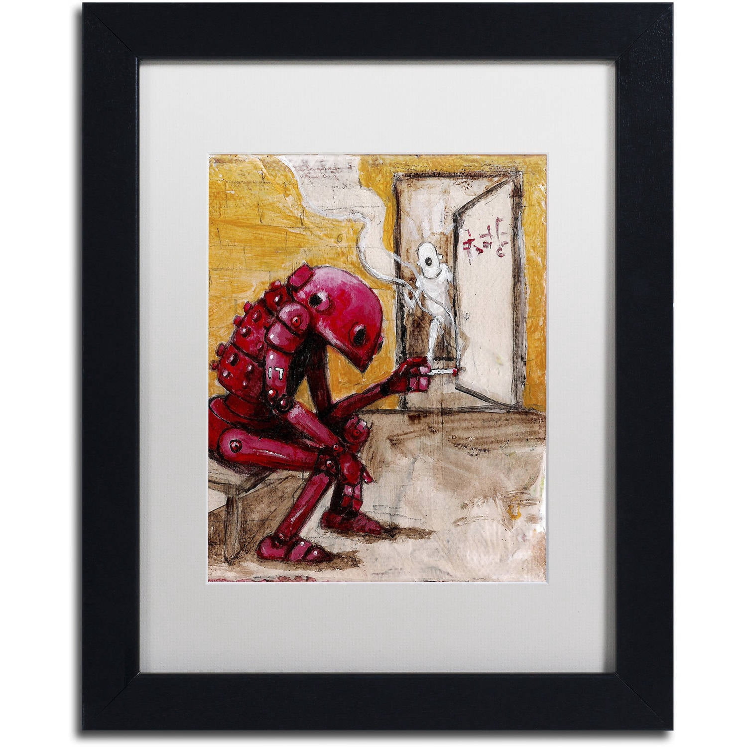 Trademark Fine Art 'Obsolete' Canvas Art by Craig Snodgrass, White Matte, Black Frame