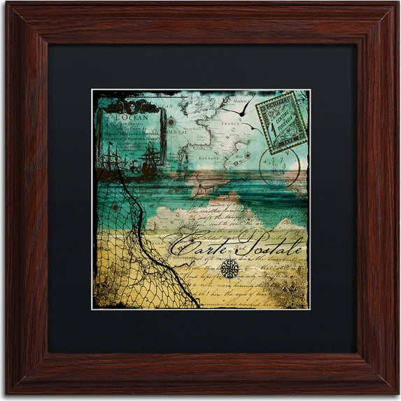 Trademark Fine Art "Ocean Clouds I" Canvas Art by Color Bakery, Black Matte, Wood Frame