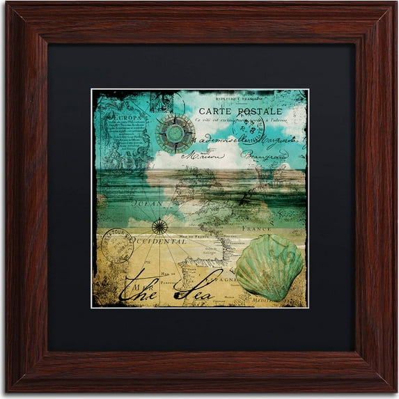 Trademark Fine Art "Ocean Clouds II" Canvas Art by Color Bakery, Black Matte, Wood Frame