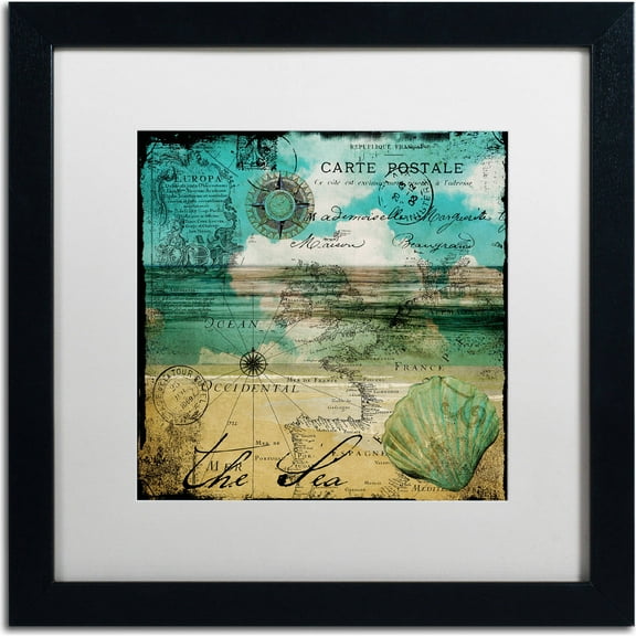 Trademark Fine Art "Ocean Clouds II" Canvas Art by Color Bakery, White Matte, Black Frame