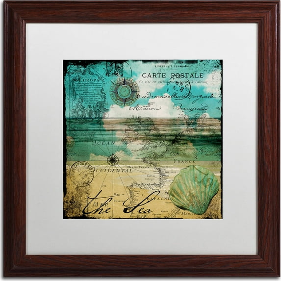 Trademark Fine Art "Ocean Clouds II" Canvas Art by Color Bakery, White Matte, Wood Frame