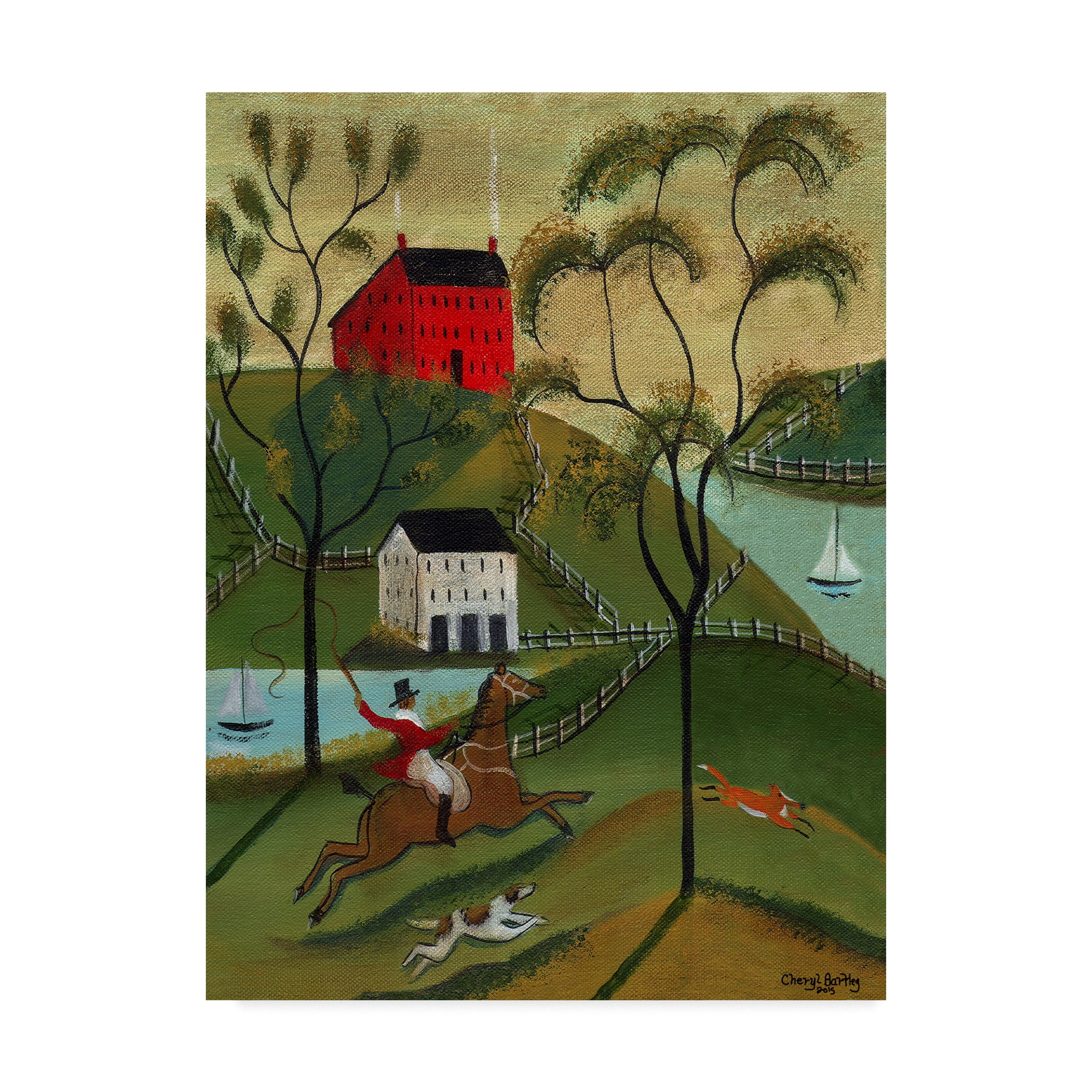 Trademark Fine Art 'Ocean Fox Hunt' Canvas Art by Cheryl Bartley
