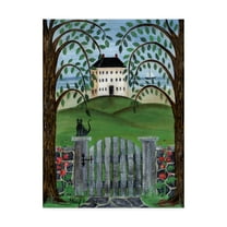 Trademark Fine Art 'Ocean House Cat' Canvas Art by Cheryl Bartley