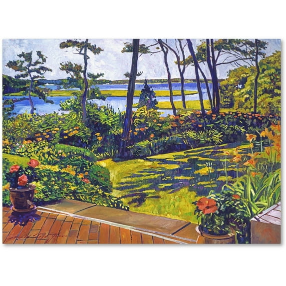 Trademark Fine Art "Ocean Lagoon Garden" Canvas Art by David Lloyd Glover