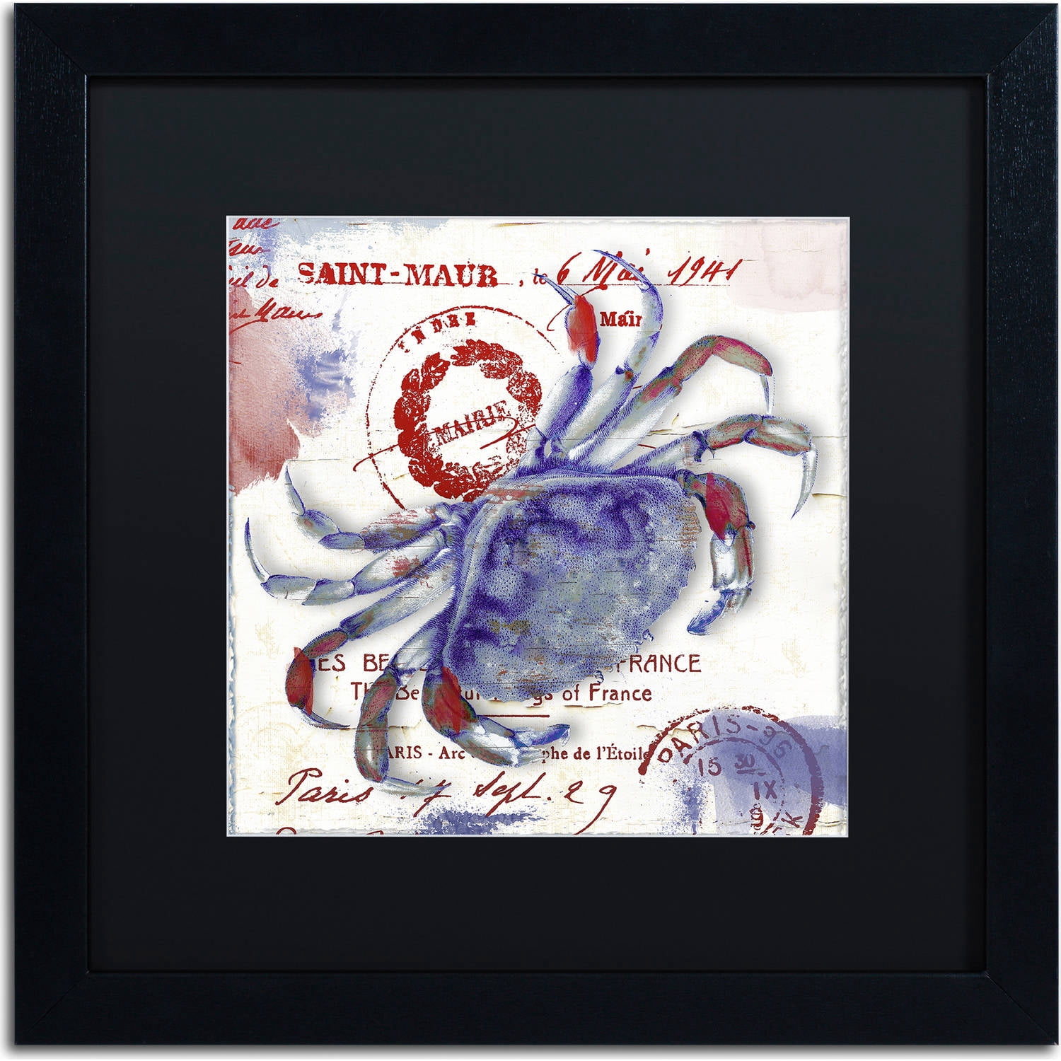 Trademark Fine Art "Oceania I" Canvas Art by Color Bakery, Black Matte, Black Frame
