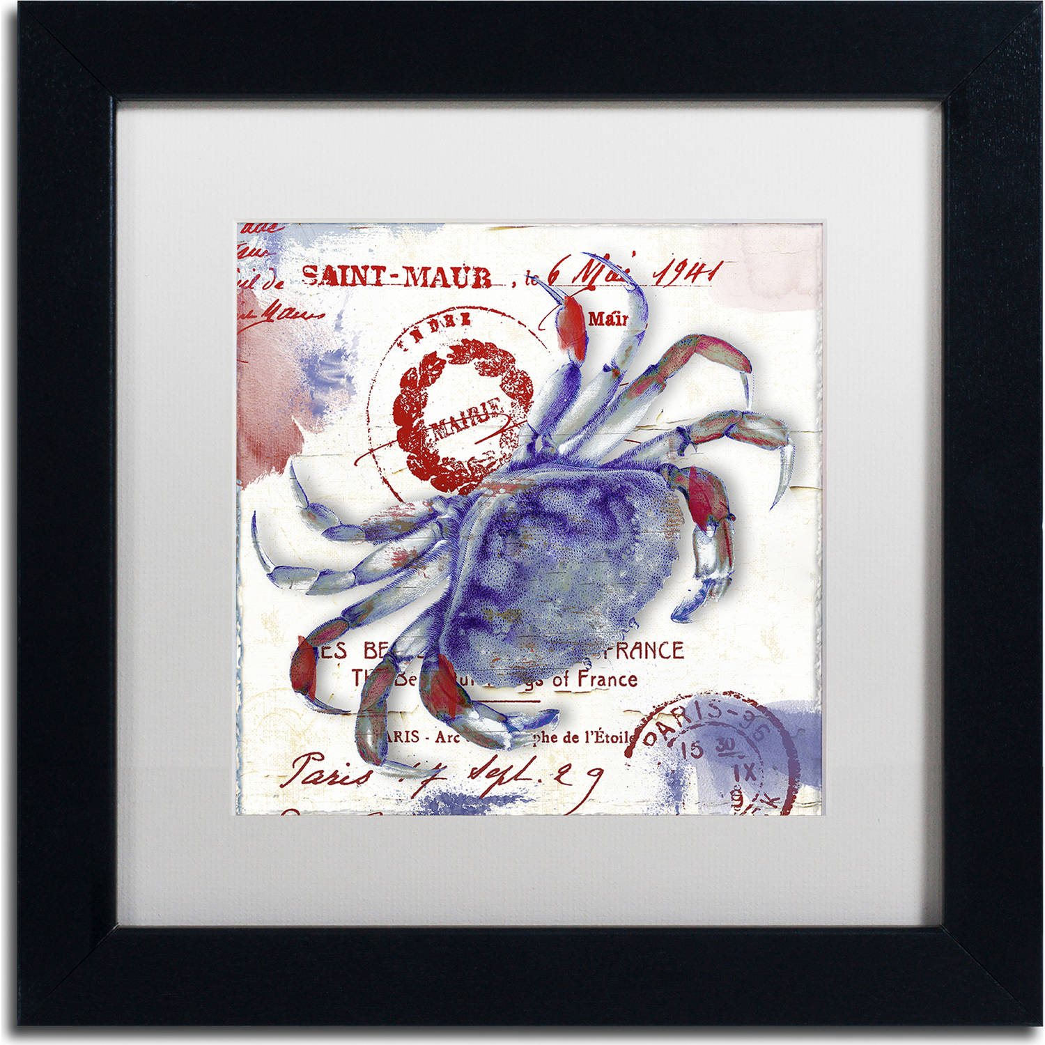 Trademark Fine Art "Oceania I" Canvas Art by Color Bakery, White Matte, Black Frame