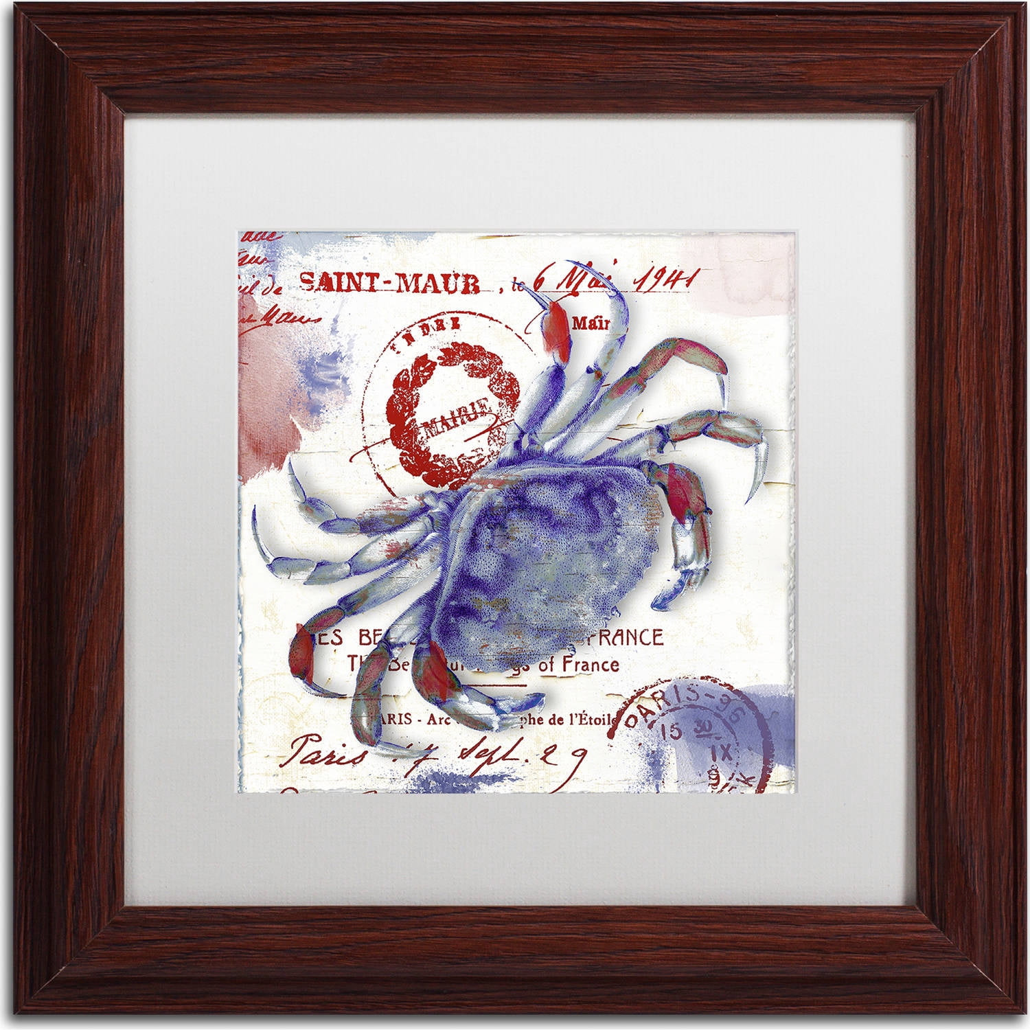 Trademark Fine Art "Oceania I" Canvas Art by Color Bakery, White Matte, Wood Frame