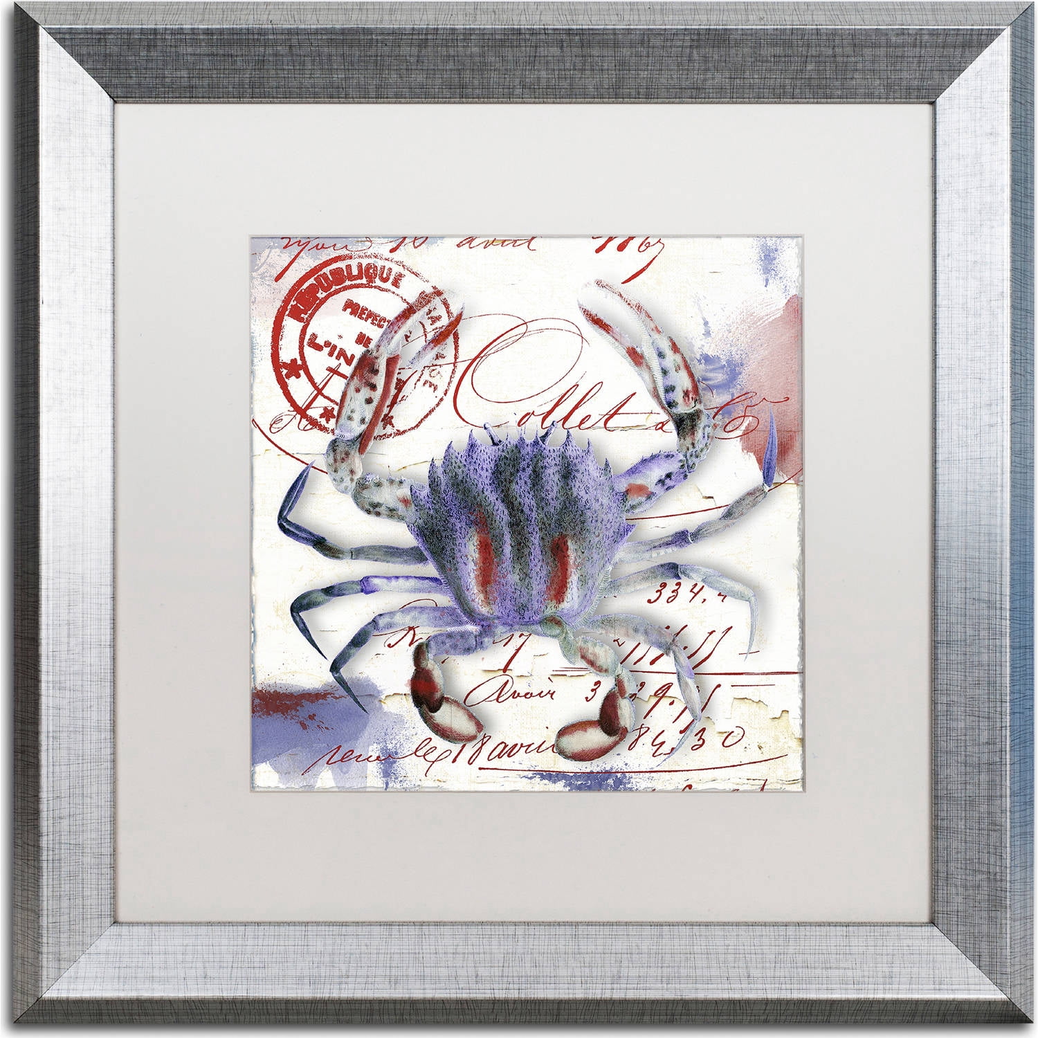 Trademark Fine Art "Oceania II" Canvas Art by Color Bakery, White Matte, Silver Frame