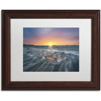 Trademark Fine Art 'Oceanic Poetry' Canvas Art by Mathieu Rivrin, White Matte, Wood Frame