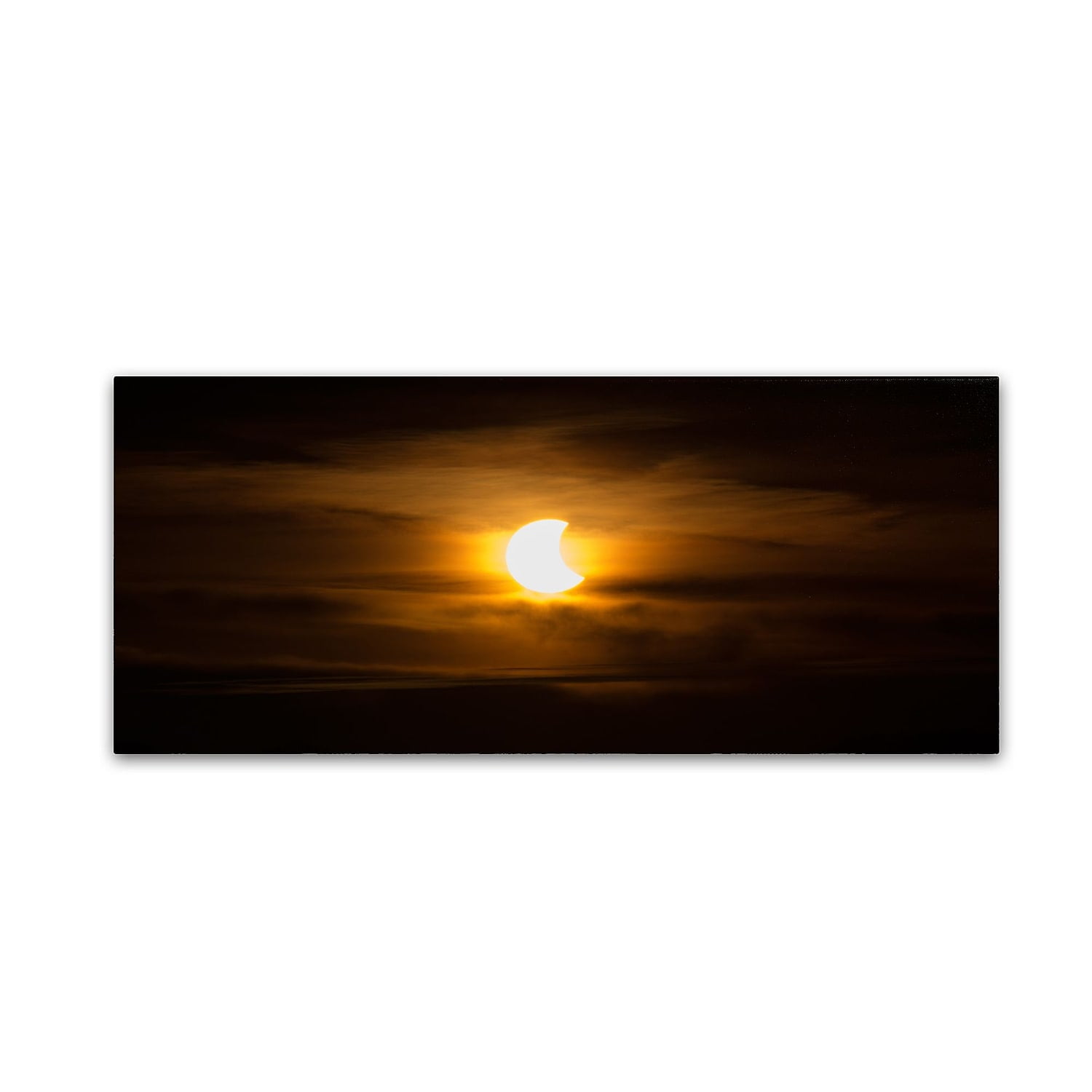 Trademark Fine Art "October 2014 Solar Eclipse" Canvas Art by Kurt Shaffer