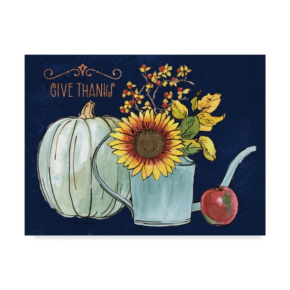 Trademark Fine Art 'October Garden III Blue' Canvas Art by Beth Grove