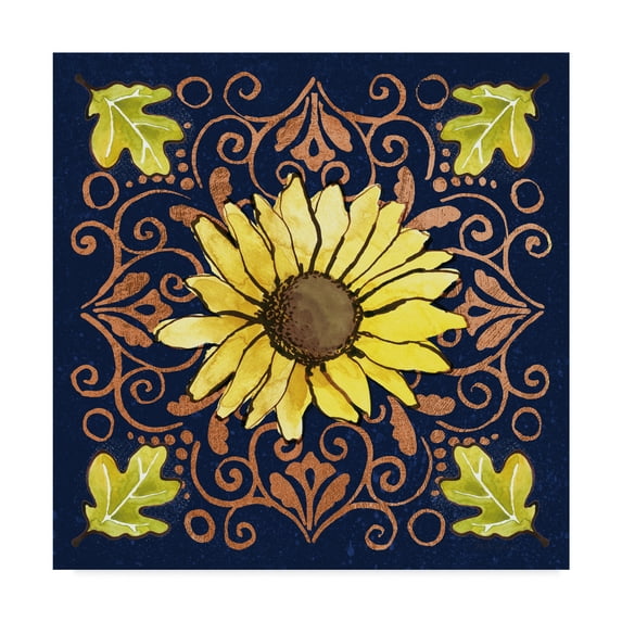 Trademark Fine Art 'October Garden V Blue' Canvas Art by Beth Grove