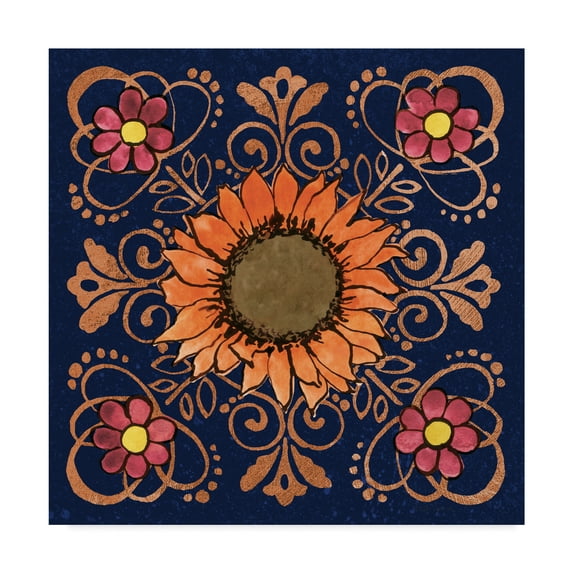 Trademark Fine Art 'October Garden VI Blue' Canvas Art by Beth Grove