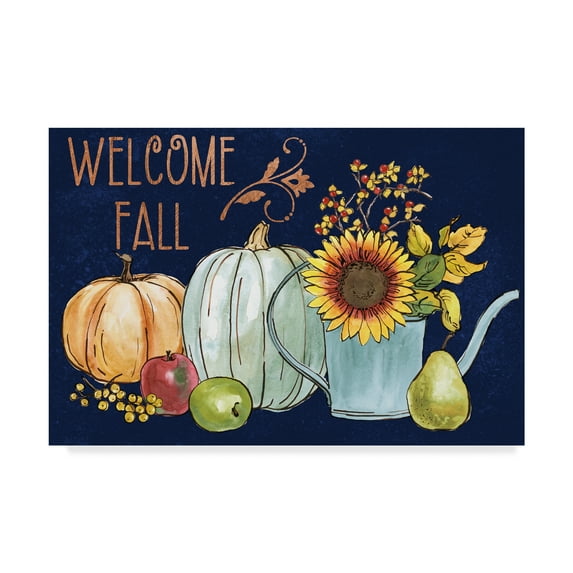 Trademark Fine Art 'October Garden XIII Blue' Canvas Art by Beth Grove