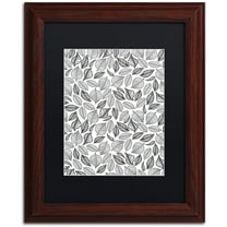 Trademark Fine Art "October Leaves" Canvas Art by Elizabeth Caldwell, Black Matte, Wood Frame